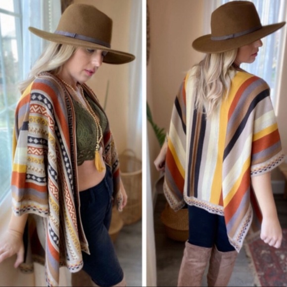 💃🏻Ruana Poncho Multi pattern - Picture 6 of 13